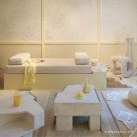 <a href="https://www.galeriegosserez.com/artistes/salomon-celine.html">Céline Salomon</a> - Cityscape II -  Paire de tables basses